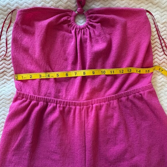 Old Navy Halter Tie-Neck Pink Romper - Size Large - Picture 5 of 8